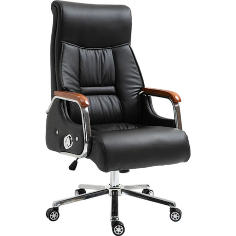 Modish Adjustable Executive Ergonomic Leather Office Chair Image - 2