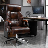 Modish Adjustable Executive Ergonomic Leather Office Chair Image - 4