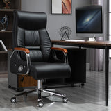 Modish Adjustable Executive Ergonomic Leather Office Chair Image - 5