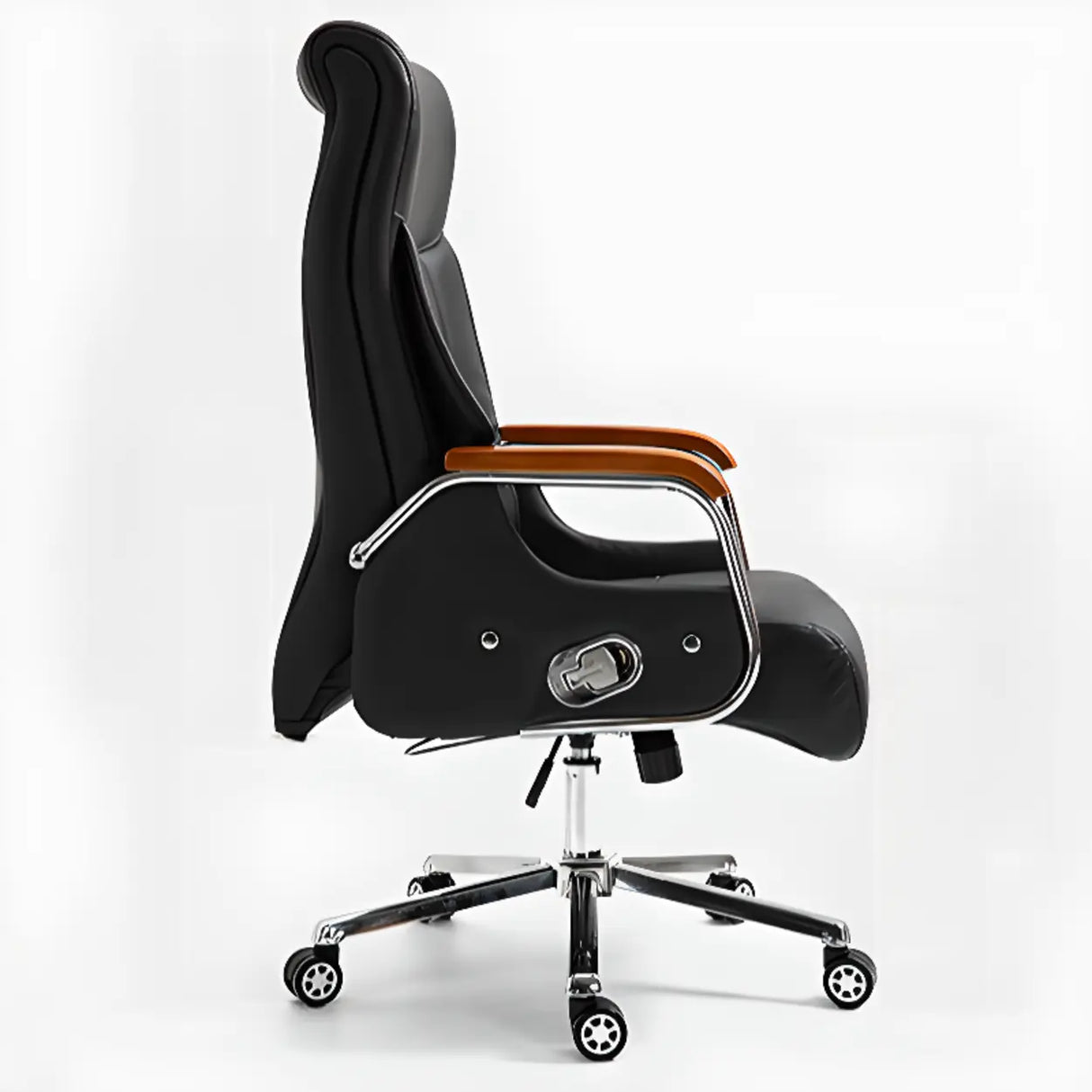 Modish Adjustable Executive Ergonomic Leather Office Chair Image - 8