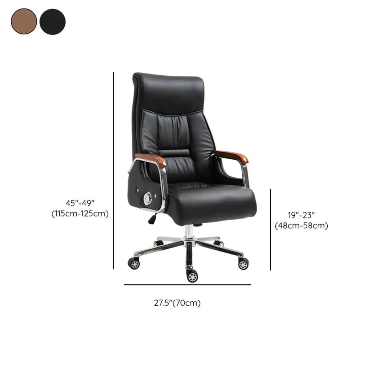 Modish Adjustable Executive Ergonomic Leather Office Chair 