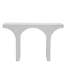 Modish Arch Base White Wood Rectangle Foyer Console Table Image - 3