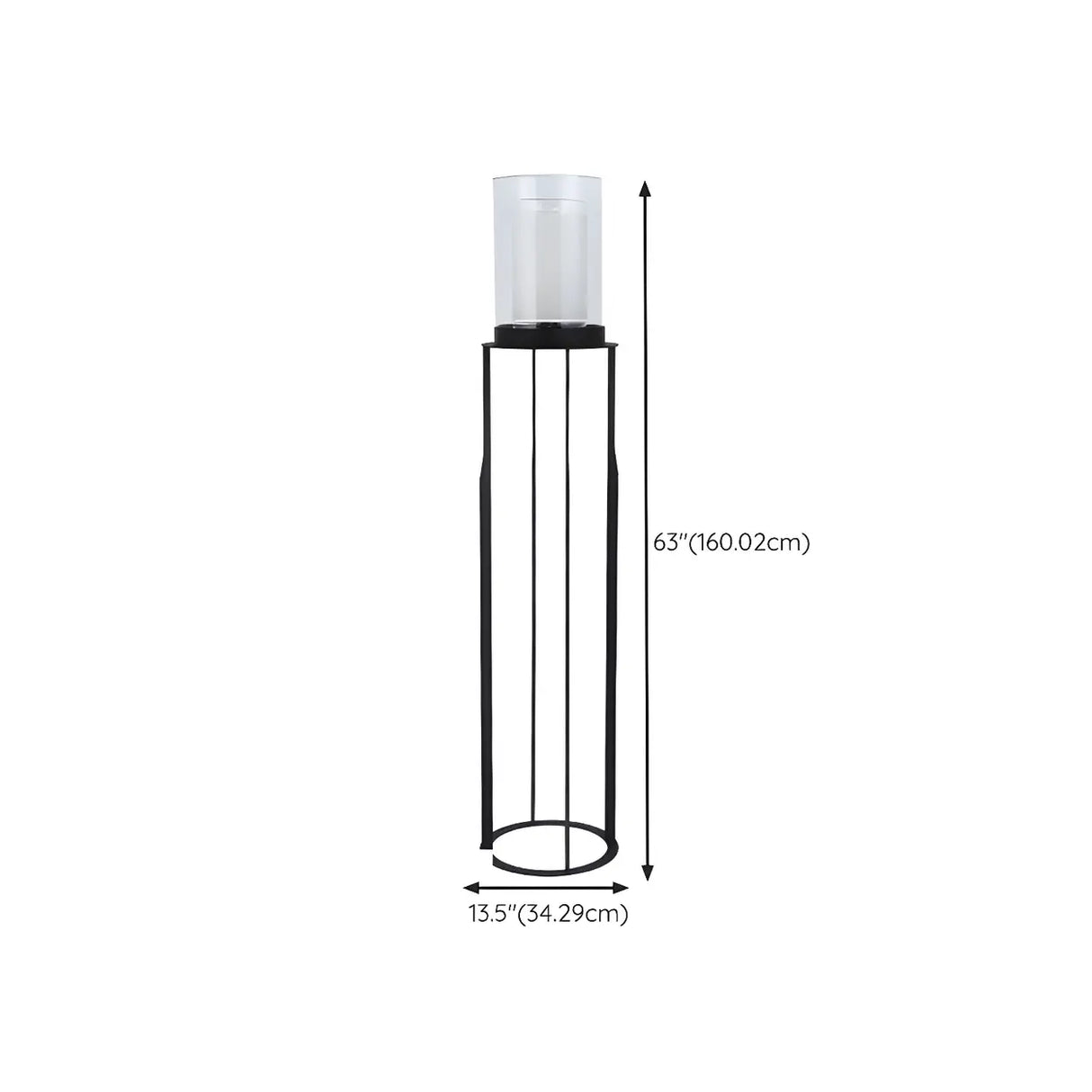 Modish Bedroom Metal Cylinder Black LED Floor Lamp 