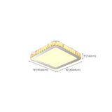 Modish Bedroom Round Crystal Flush Mount Ceiling Light #size