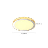 Modish Bedroom Round Crystal Flush Mount Ceiling Light Image - 26