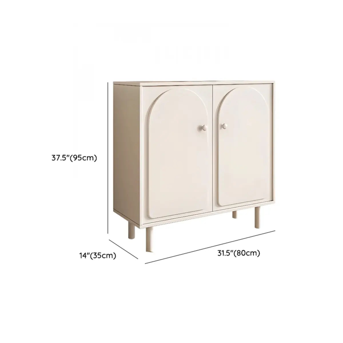 Modish Beige Wood Adjustable Sideboard with Drawers 