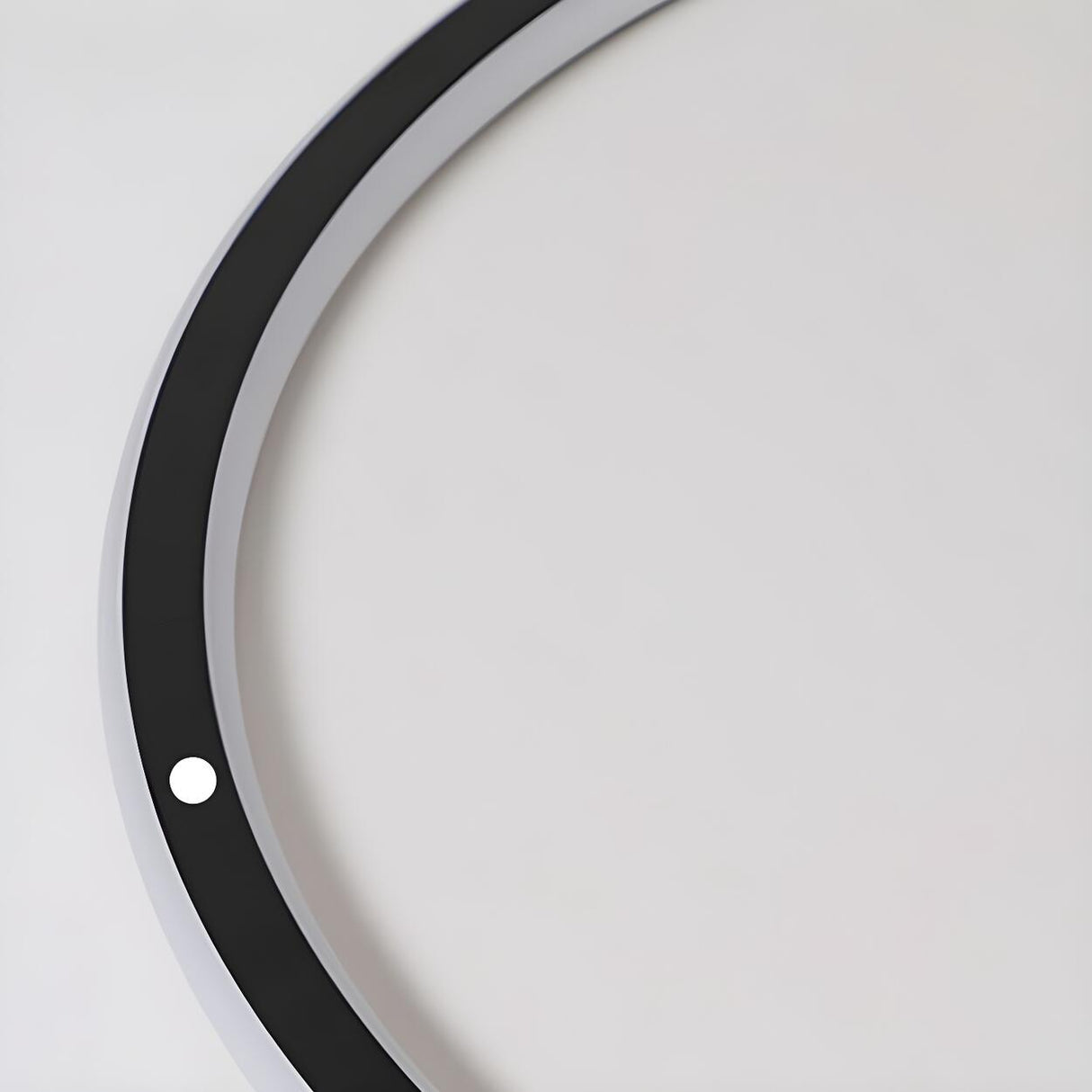 Modish Black Circle Leaf Silica Gel Flush Mount Light Image - 10