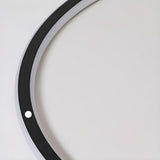 Modish Black Circle Leaf Silica Gel Flush Mount Light Image - 10
