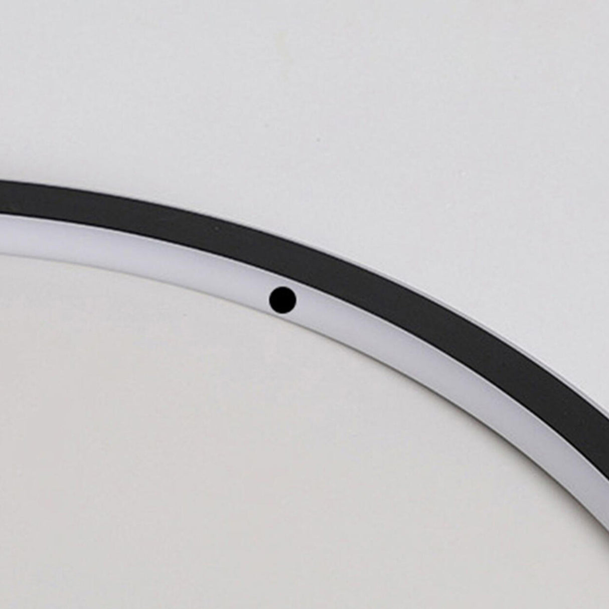 Modish Black Circle Leaf Silica Gel Flush Mount Light Image - 11