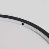 Modish Black Circle Leaf Silica Gel Flush Mount Light Image - 11
