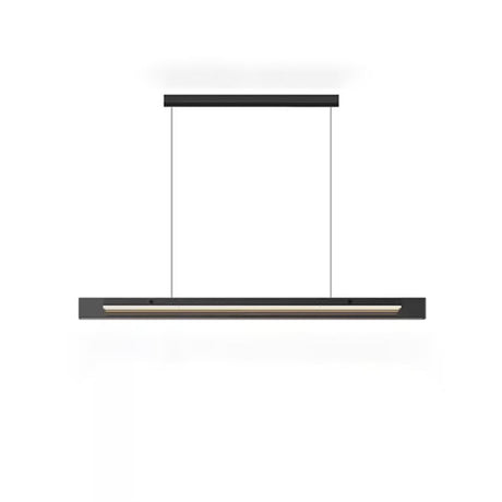 Modish Black Linear LED Kitchen Island Hanging Light Image - 1