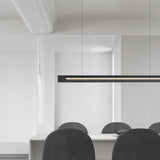 Modish Black Linear LED Kitchen Island Hanging Light Image - 12