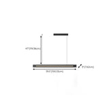 Modish Black Linear LED Kitchen Island Hanging Light Image - 14