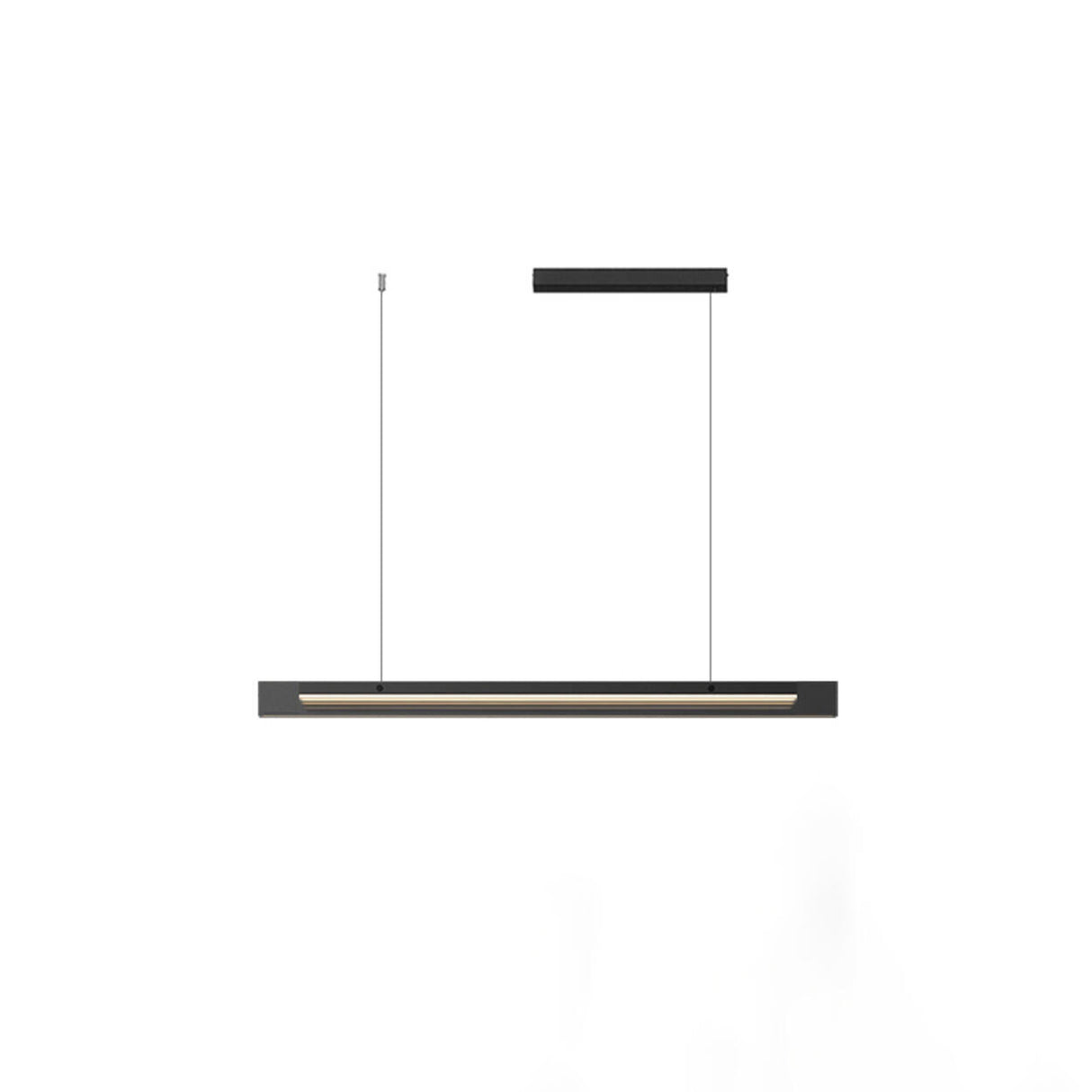 Modish Black Linear LED Kitchen Island Hanging Light Image - 5