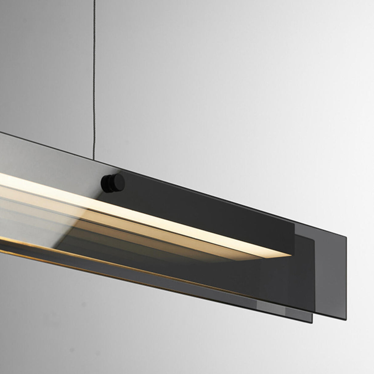 Modish Black Linear LED Kitchen Island Hanging Light Image - 7