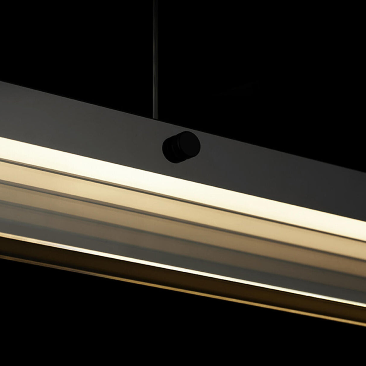 Modish Black Linear LED Kitchen Island Hanging Light Image - 9