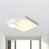 Modish Black-White Square Flush Mount Ceiling Light Image - 4