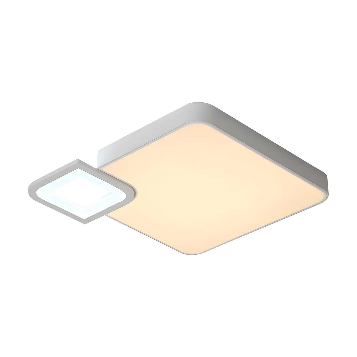 Modish Black-White Square Flush Mount Ceiling Light Image - 5