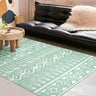 Modish Brown Geometric Polyester Rectangle Area Rug Image - 4