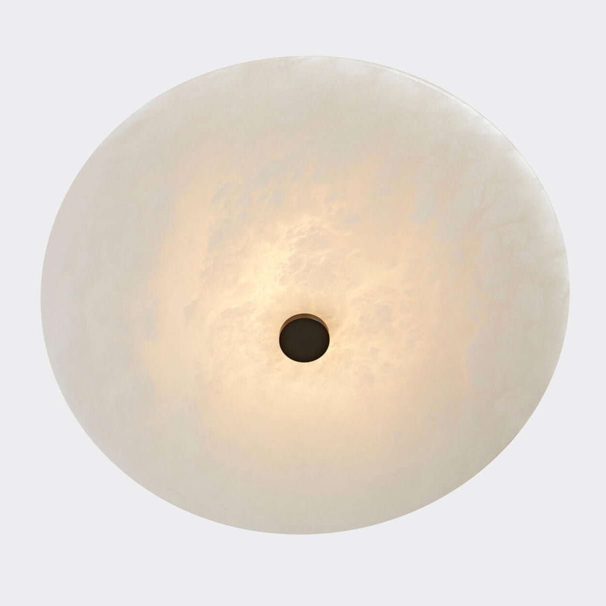 Modish Circular Stone Semi-Flush Mount Ceiling Light Image - 11