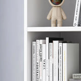 Modish Classic Wood Vertical Narrow Organizer Bookcase Image - 15