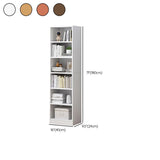 Modish Classic Wood Vertical Narrow Organizer Bookcase #size