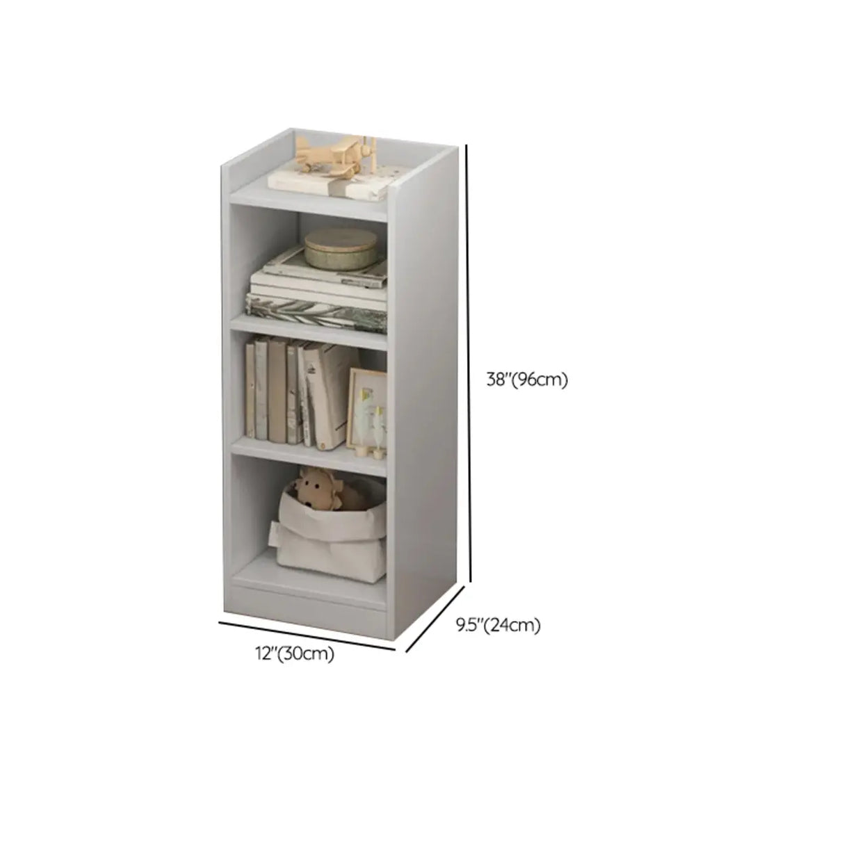 Modish Classic Wood Vertical Narrow Organizer Bookcase Image - 32