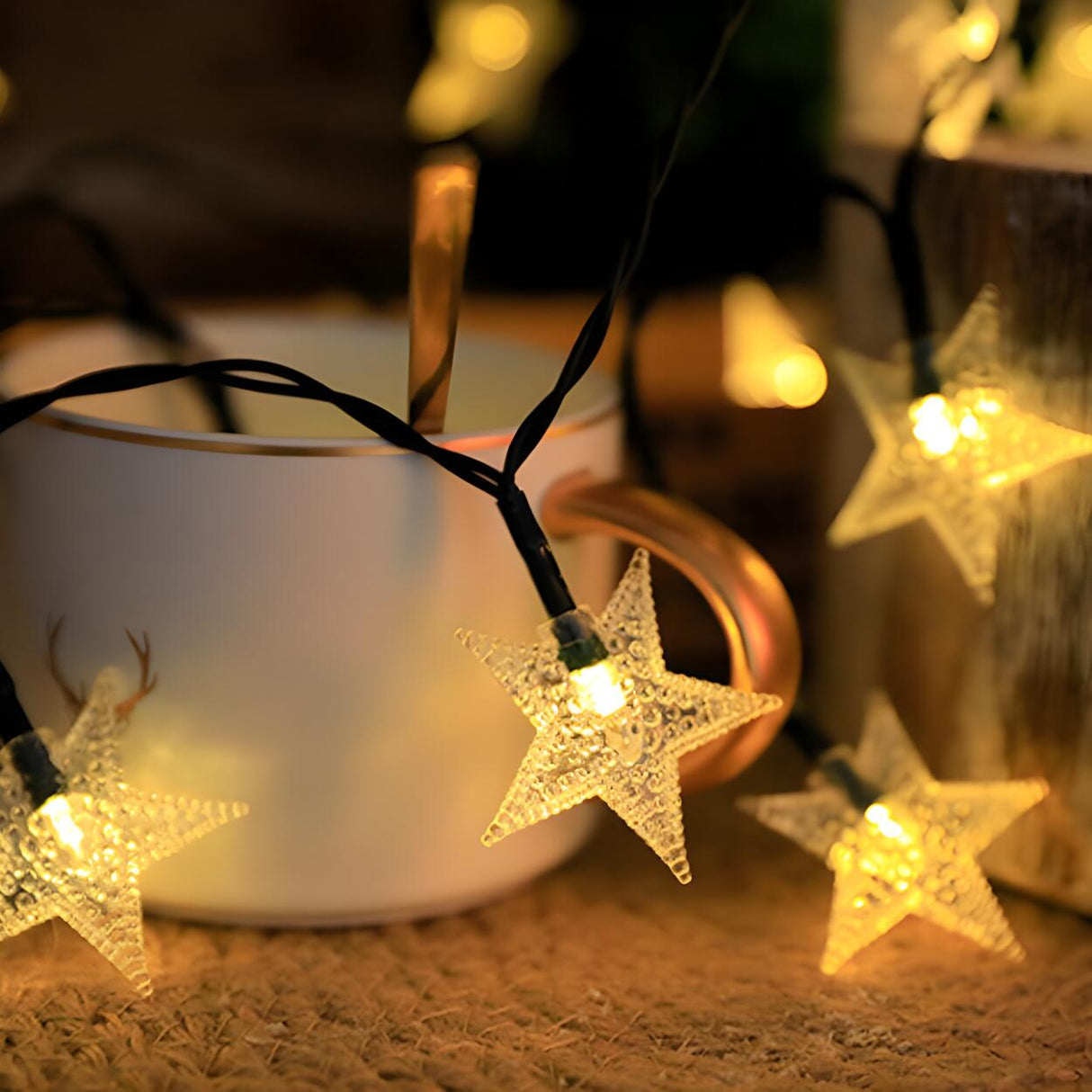 Modish Clear Pentagram Outdoor Christmas String Light Image - 10