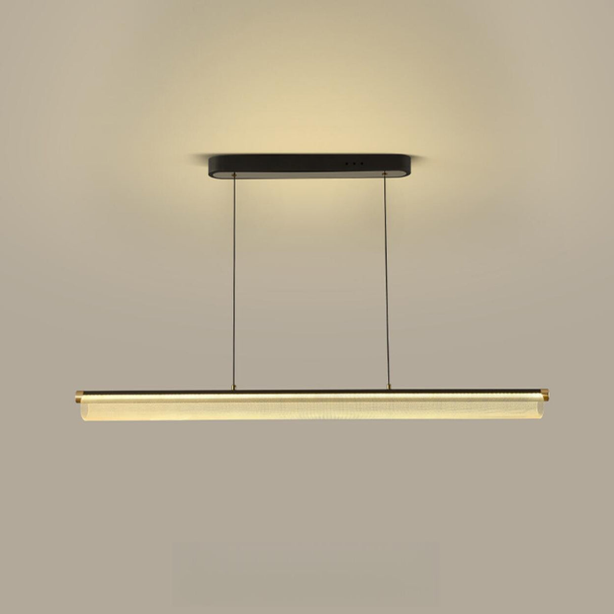 Modish Clear Tube LED Pendant Light Kitchen Island Image - 18