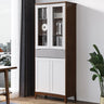 Modish Closed Glass Door Wooden Standard Bookcases Image - 1