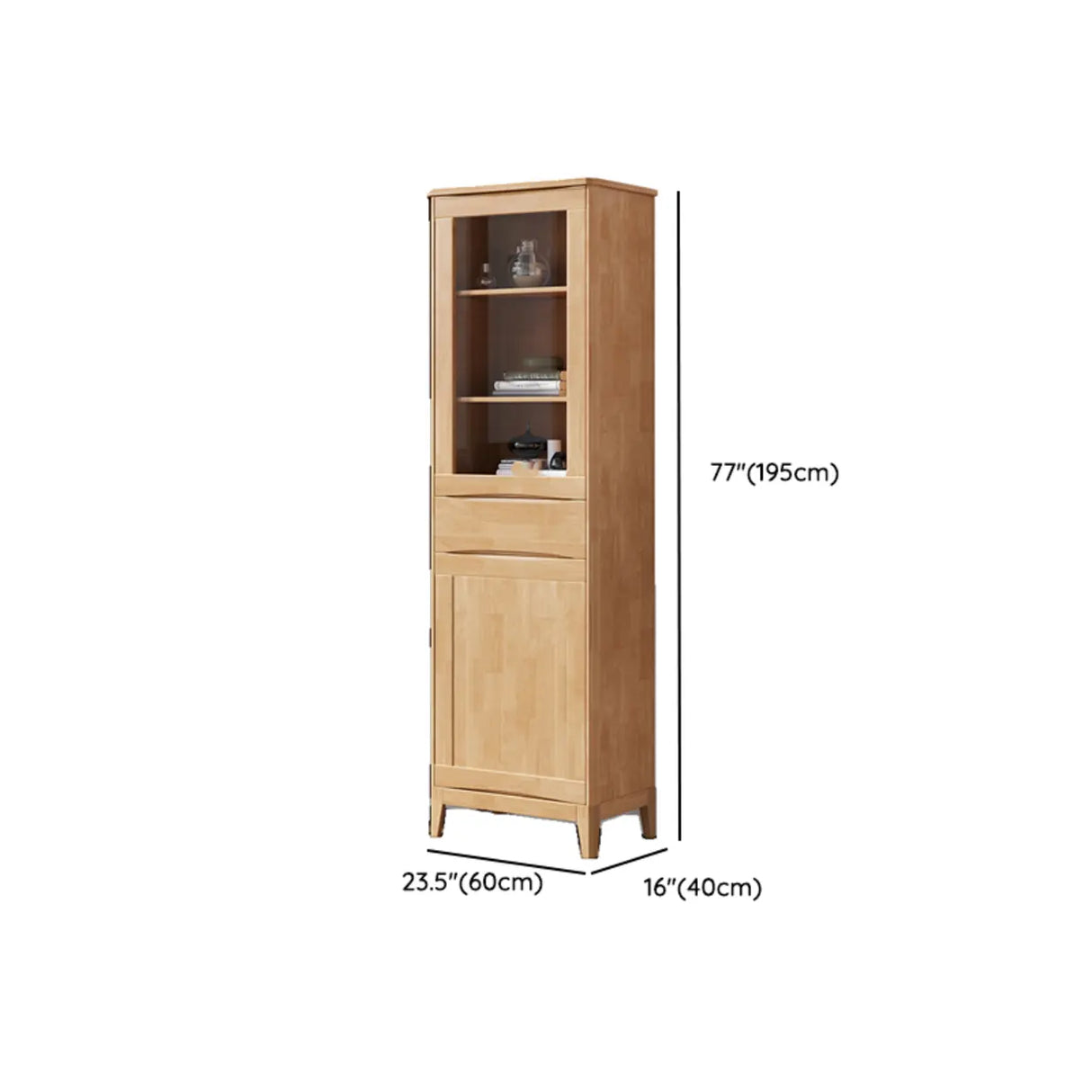 Modish Closed Glass Door Wooden Standard Bookcases 