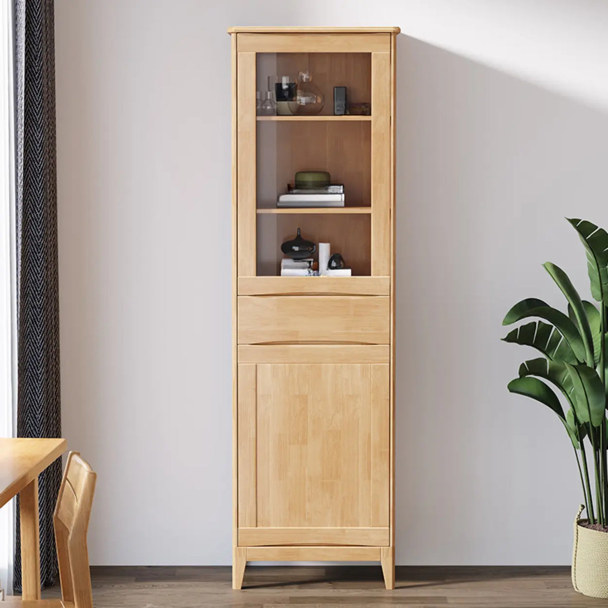 Modish Closed Glass Door Wooden Standard Bookcases Image - 3