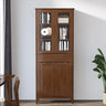 Modish Closed Glass Door Wooden Standard Bookcases Image - 4