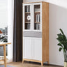 Modish Closed Glass Door Wooden Standard Bookcases Image - 5