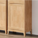 Modish Closed Glass Door Wooden Standard Bookcases Image - 6