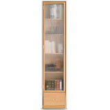 Modish Closed Vertical Wooden Large Storage Bookcase Image - 10