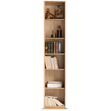 Modish Closed Vertical Wooden Large Storage Bookcase Image - 12