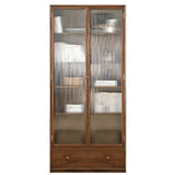 Modish Closed Vertical Wooden Large Storage Bookcase Image - 13