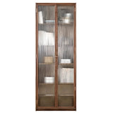 Modish Closed Vertical Wooden Large Storage Bookcase Image - 15