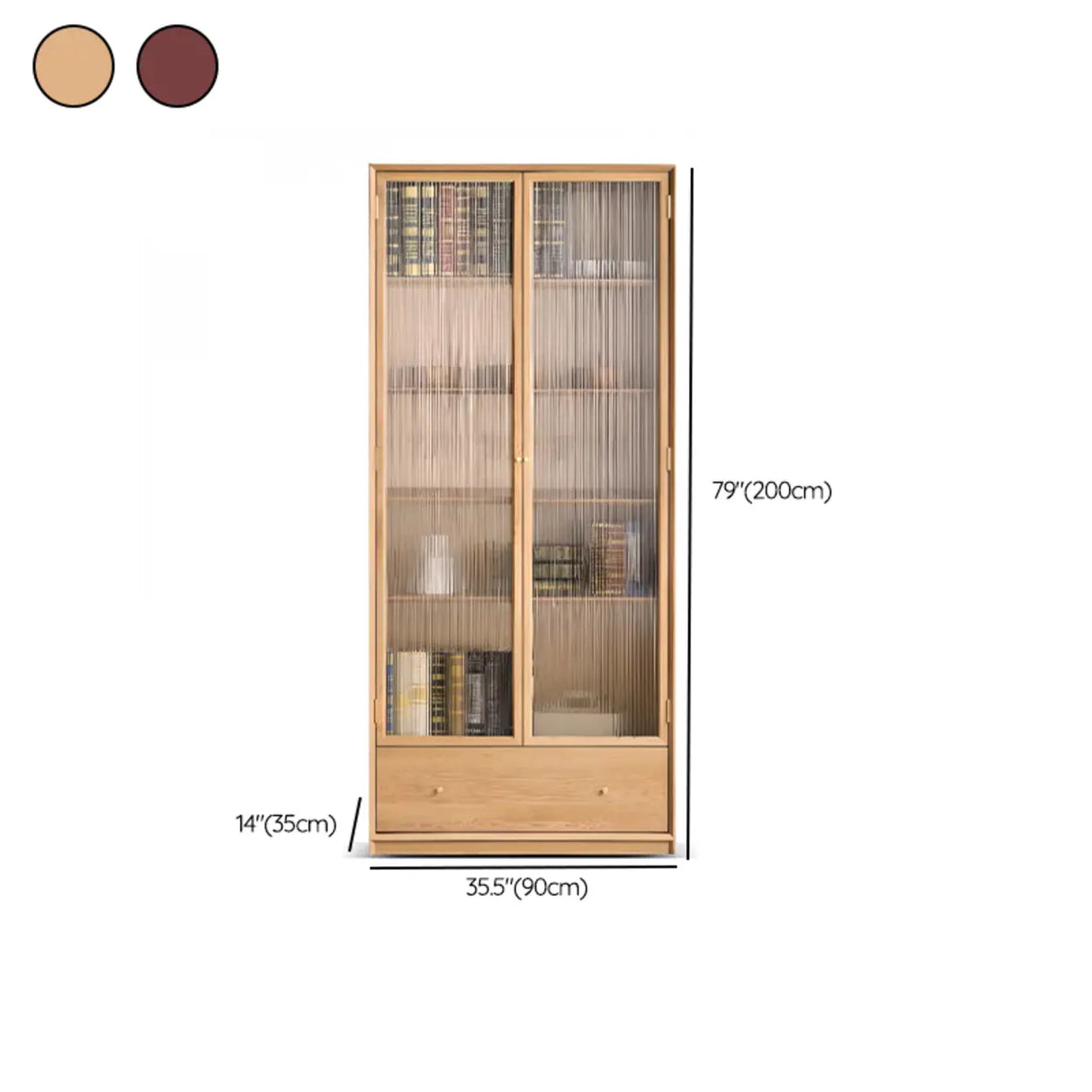 Modish Closed Vertical Wooden Large Storage Bookcase 