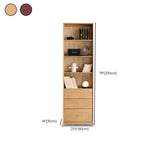 Modish Closed Vertical Wooden Large Storage Bookcase Image - 24