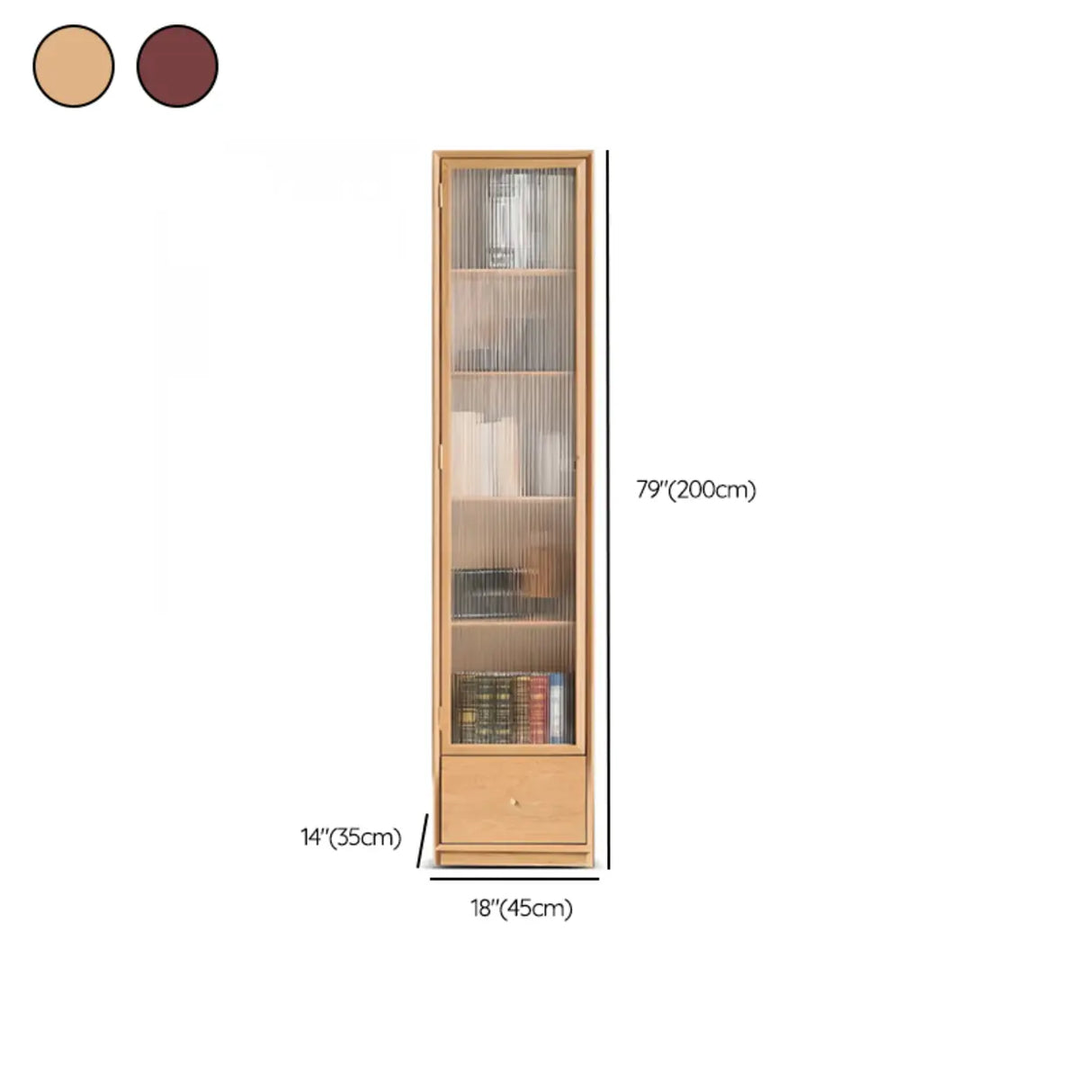 Modish Closed Vertical Wooden Large Storage Bookcase Image - 25