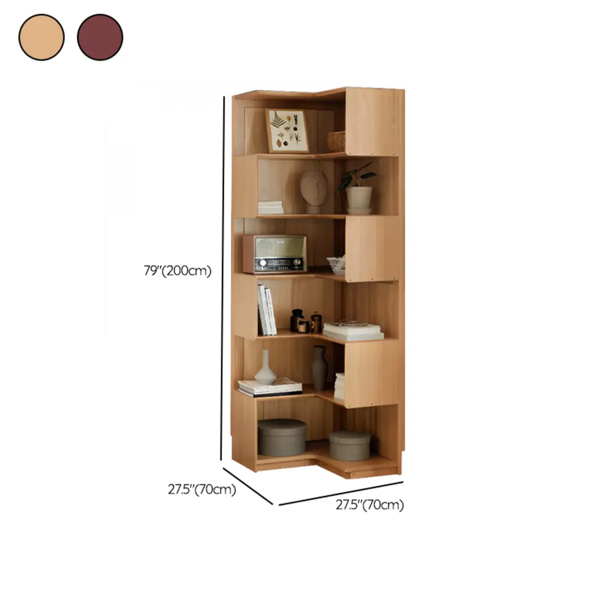 Modish Closed Vertical Wooden Large Storage Bookcase Image - 27