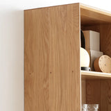 Modish Closed Vertical Wooden Large Storage Bookcase Image - 7