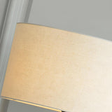 Modish Cylinder Wooden Tripod Floor Lamp with Shelf Image - 8