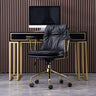 Modish Ergonomic Faux Leather Swivel Casters Office Chair Image - 12