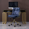 Modish Ergonomic Faux Leather Swivel Casters Office Chair Image - 15