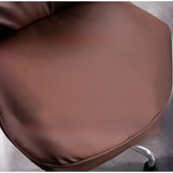 Modish Ergonomic Faux Leather Swivel Casters Office Chair Image - 16