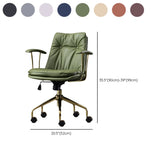 Modish Ergonomic Faux Leather Swivel Casters Office Chair #size