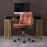 Modish Ergonomic Faux Leather Swivel Casters Office Chair Image - 4